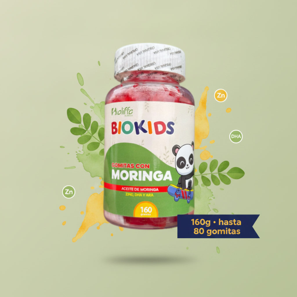 BioKids Gomitas con Moringa - diseño promocional del producto